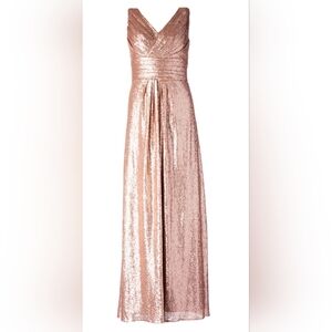 Rose Gold Sequin Evening Gown